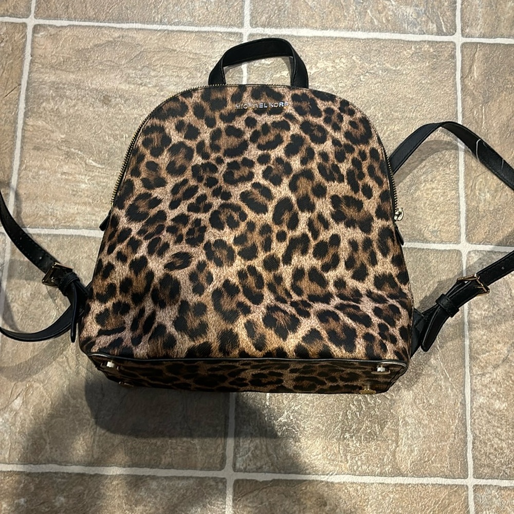 Michael Kors Leopard Print Backpaxk